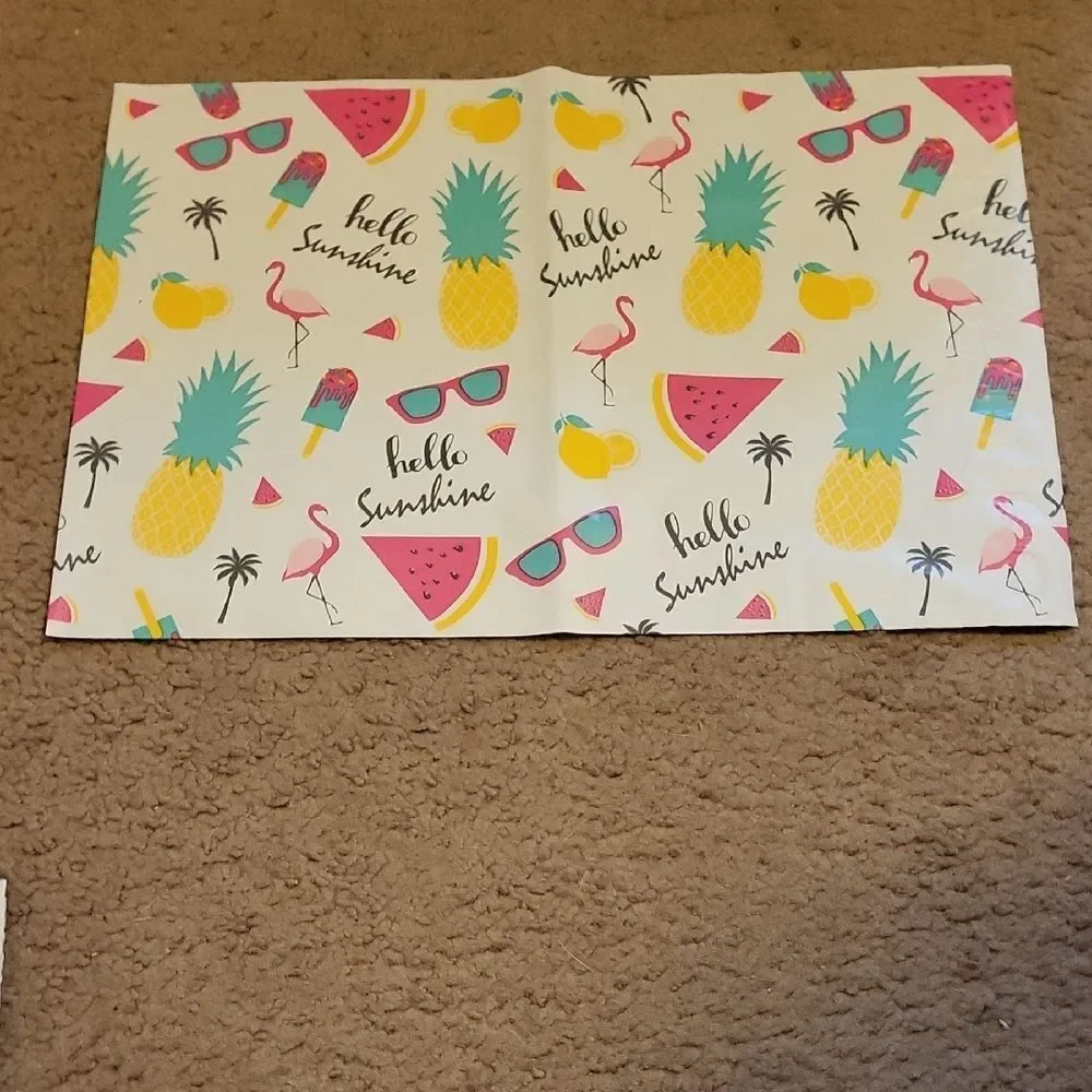 Poly Mailers  with Pineapples and Flamingos 10 X 13